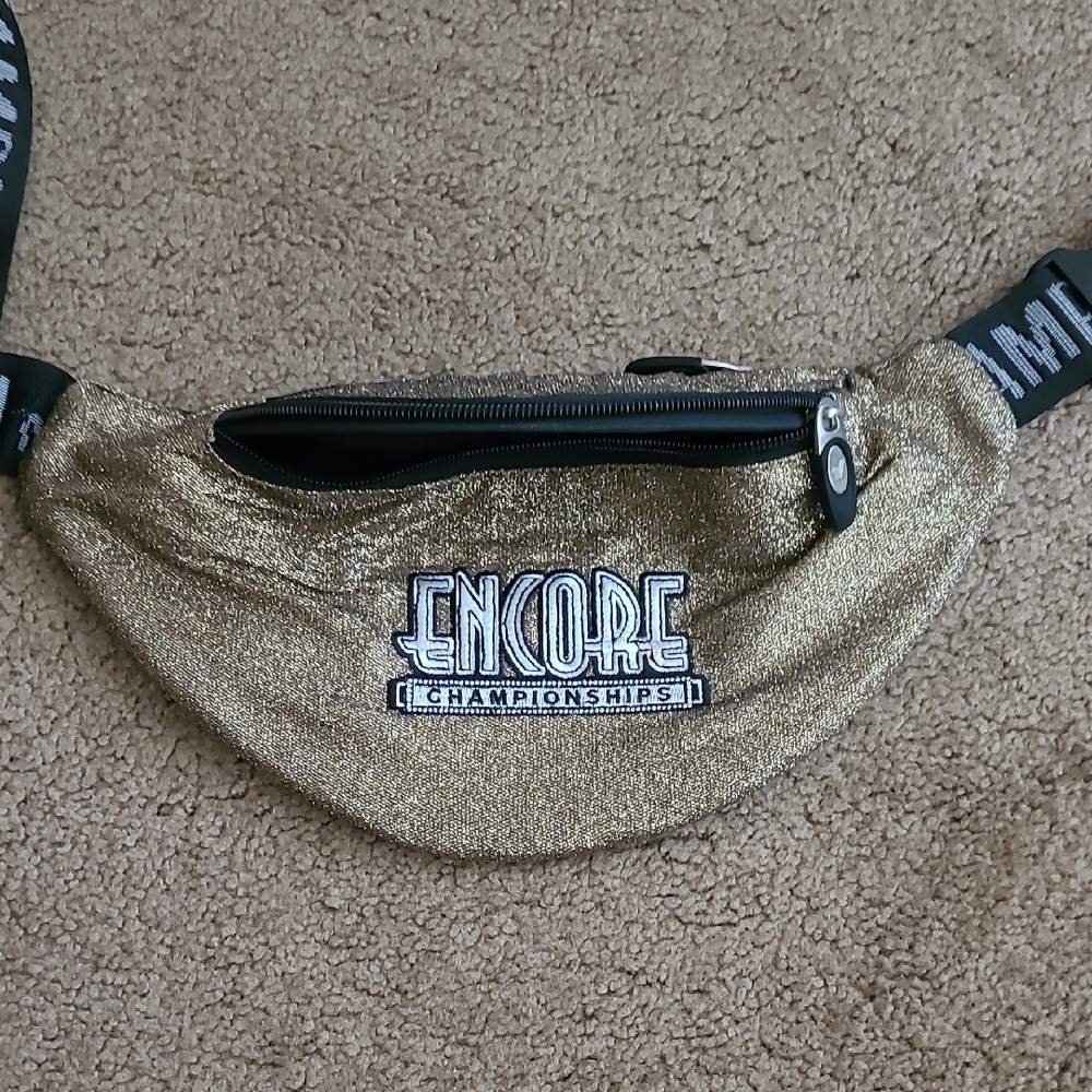 NWOT! Encore Championships Gold Shimmer Fanny Pack